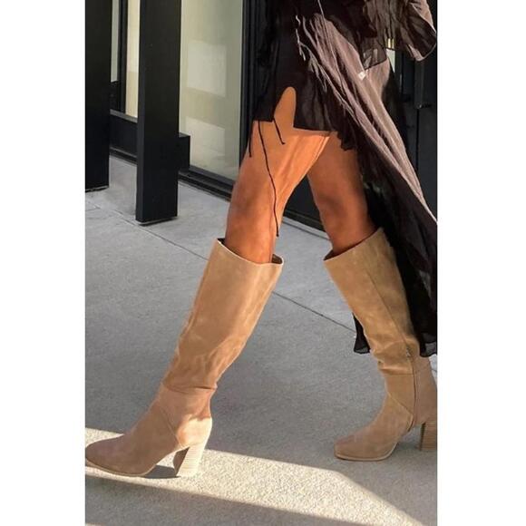 NWT Dolce Vita Fynn Knee-High Suede Boots in Truffle Sz 10 - Picture 5 of 5